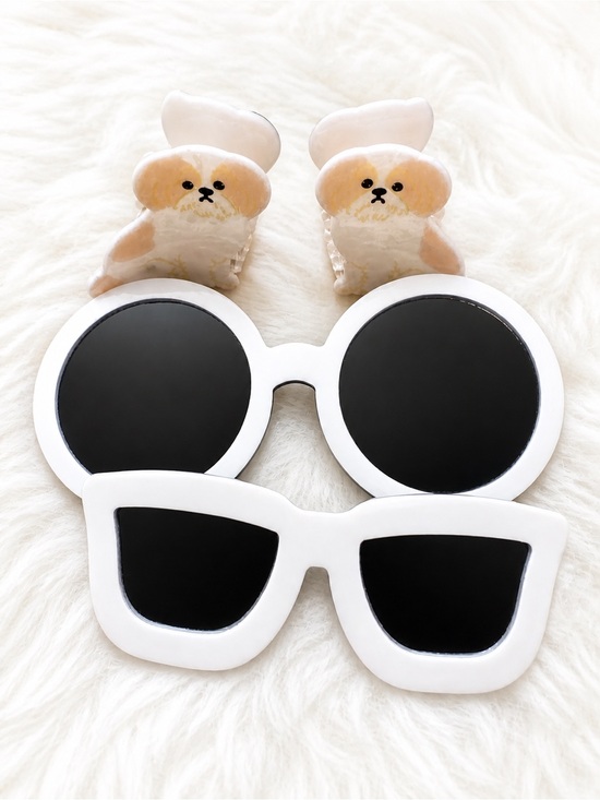No Brand Other - Cute Kids Hair Clips Bundle Dog Clips Sunglasses Toddler Accessories NWOT